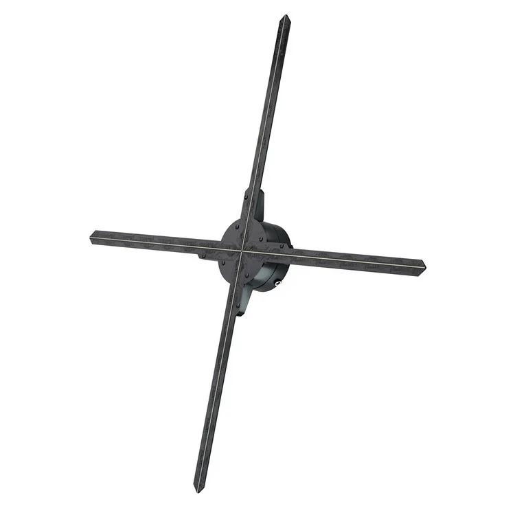 Highlight naked eye 3d fan wall mounted advertising machine floating holographic projector LED screen
