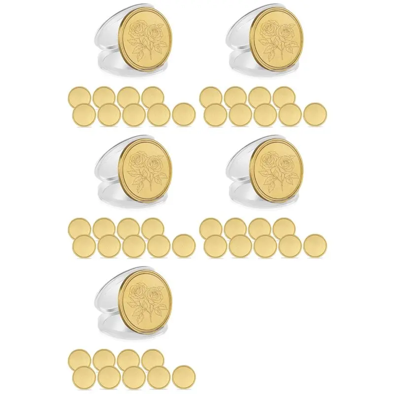 

2025 Trend 50 шт. заготовки для лазерной гравировки, латунные заготовки для монет, металлические гравировальные пустые монеты 40 мм с акриловой защитной коробкой