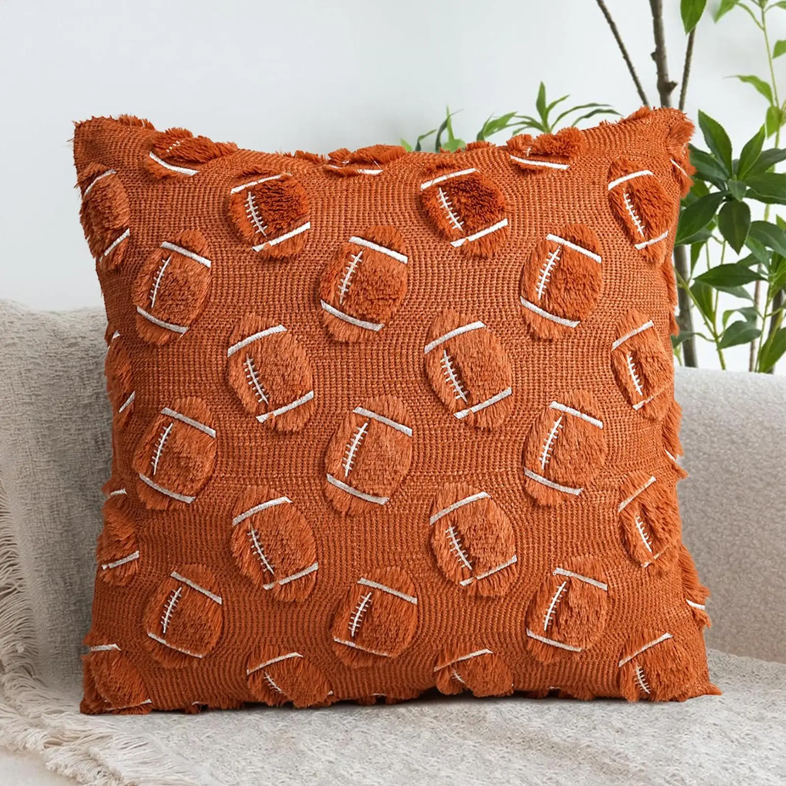 Football Cushion Covers Sports Soft Winter Decorations Cushion Case For Home Living Room Bedroom Couch Sofa Party Dorm Festival