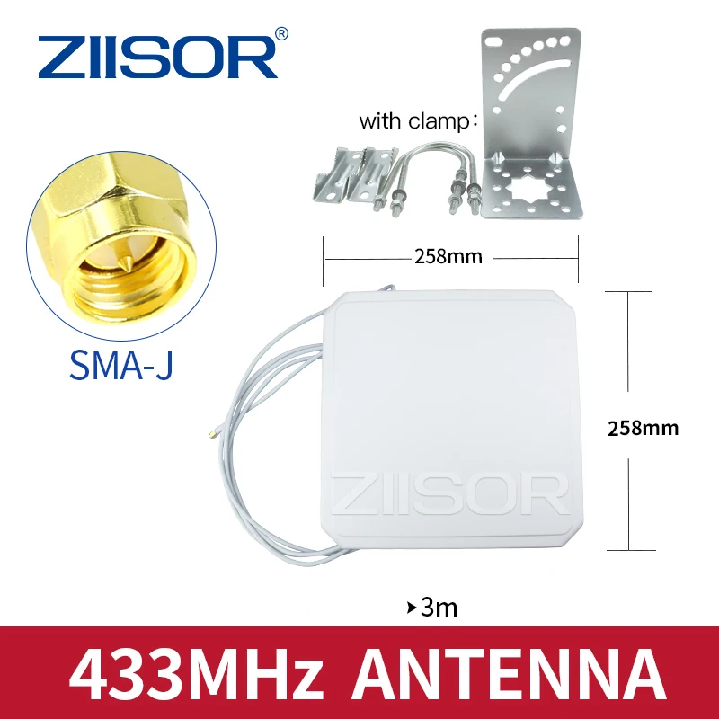 433MHz Directional Antenna Lora Panel Antennas Gateway Long Range Antena with SMA Male Connector High Gain Aerial TX433-PB-2626