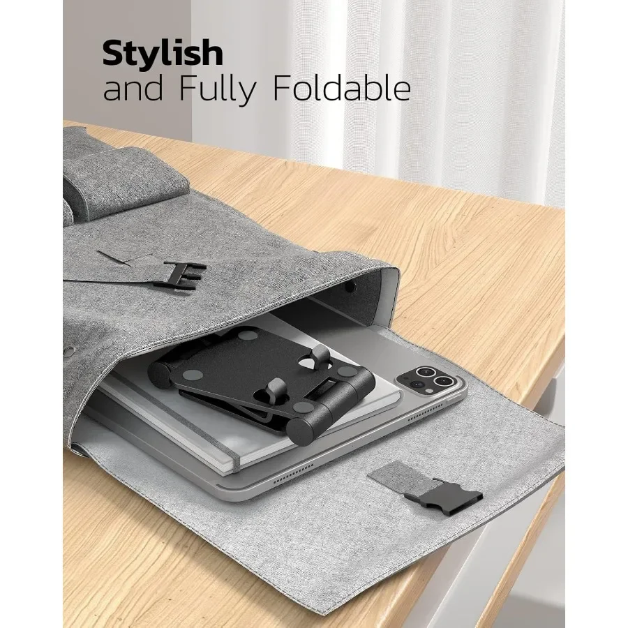 Soporte para teléfono celular plegable multiángulo compatible con iPhone 16/15/14 Pro Samsung iPad Switch Gaming Watching