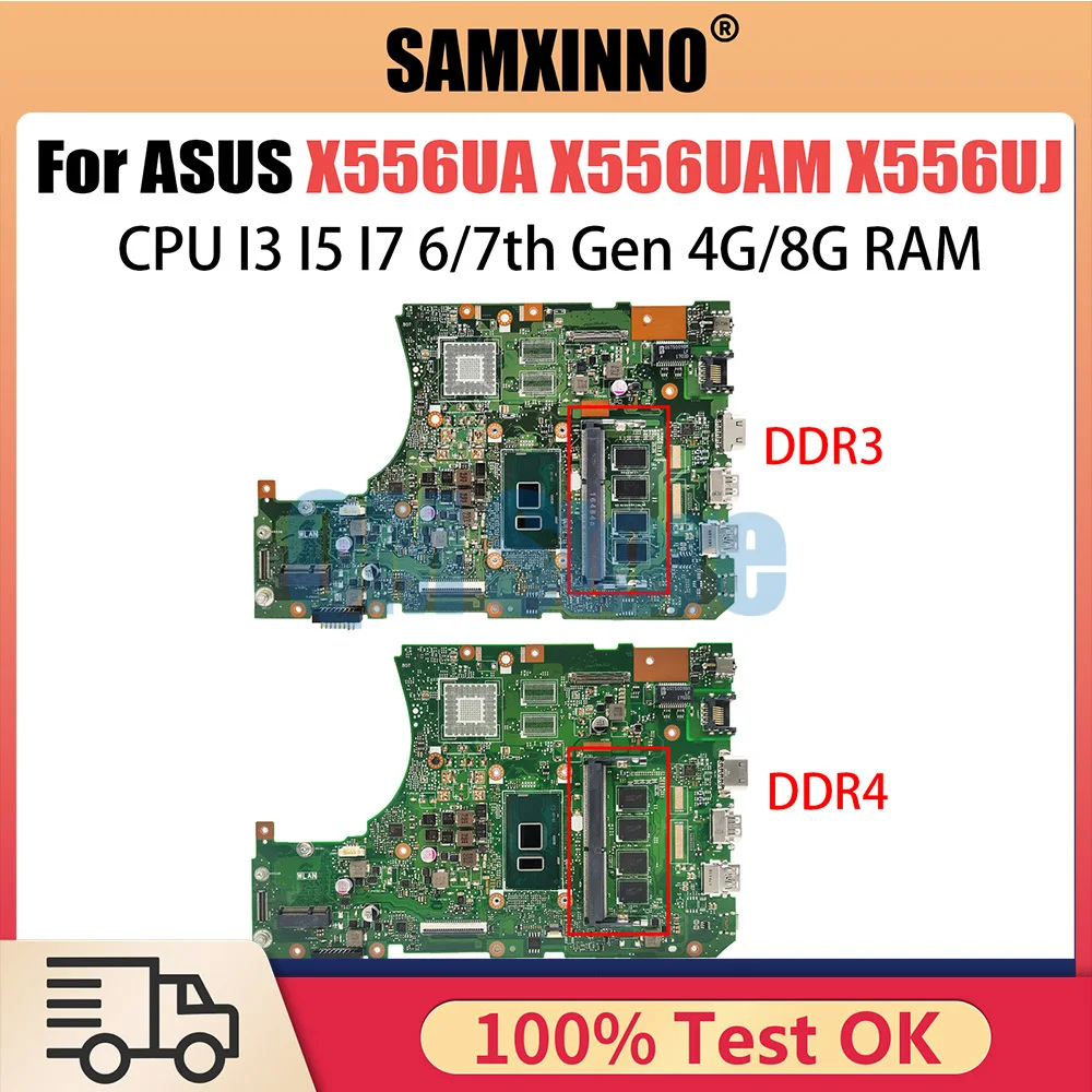 

X556UA Материнская плата ASUS X556UAM X556UJ A556U X556U X556UF X556UV X556UAK материнская плата для ноутбука I3 I5 I7 процессор DDR3L DDR4 4 ГБ 8 ГБ