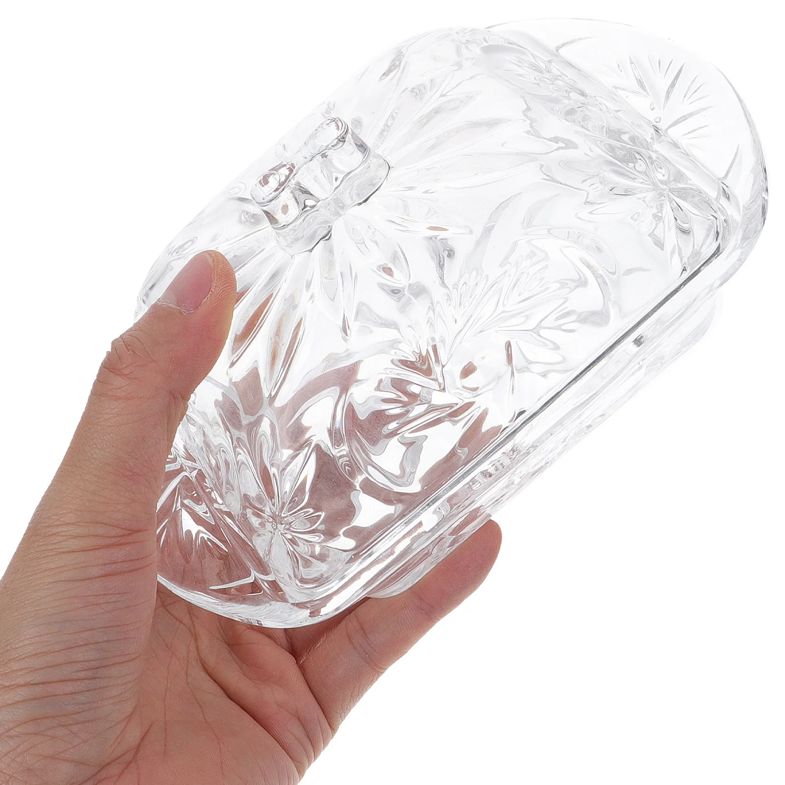 

Glass Butter Box Large Capacity Transparent Butter Dish Dome Lid Fresh Keeping Storage Container Cheese Dessert Holder Kitchen
