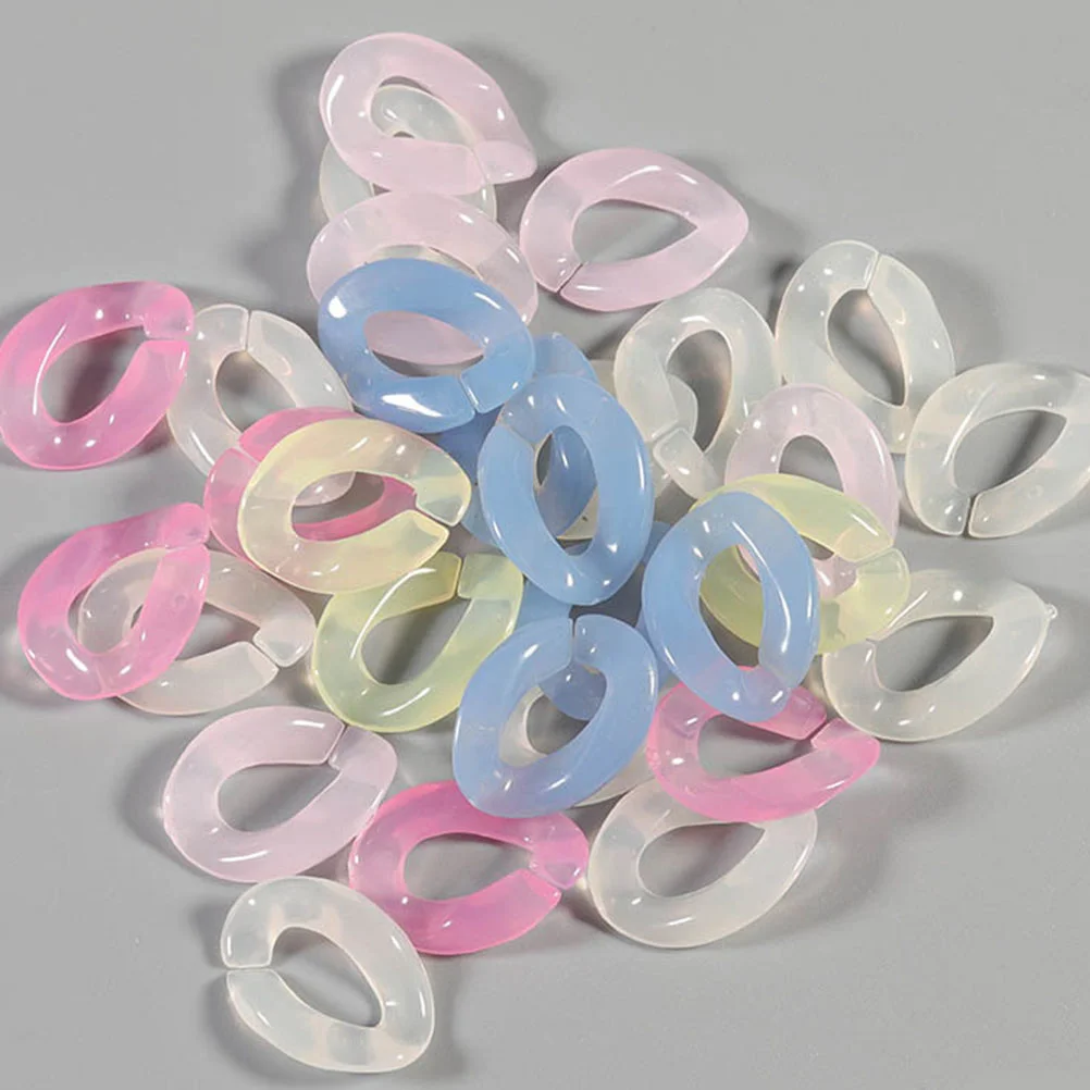 

150pcs Diy Link Clips Crafts Making Durable Plastic Chain Connectors For Bracelets Necklaces Jewelry Diy Smooth Colorful Hook