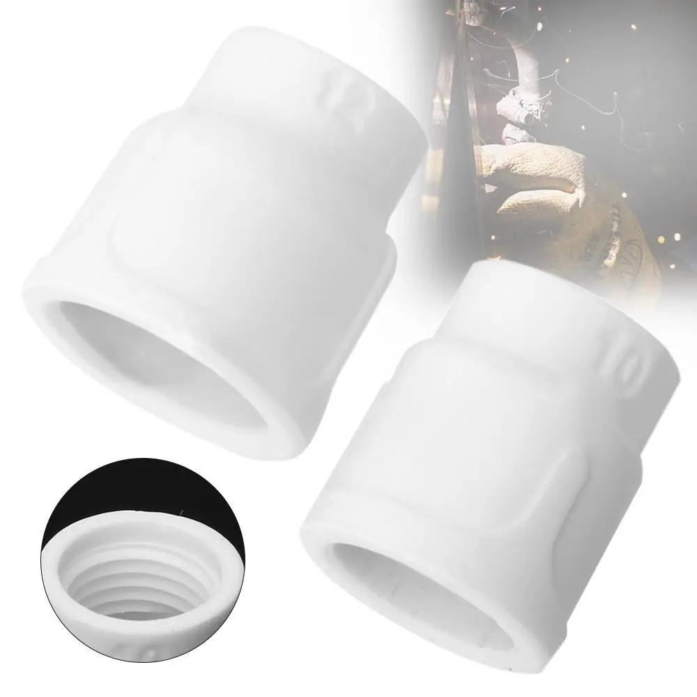 10/12# With Filter White Argon Arc Welding Ceramic Nozzle For WP9/20/17/18/26 TIG Soldering Cup Alumina Cup