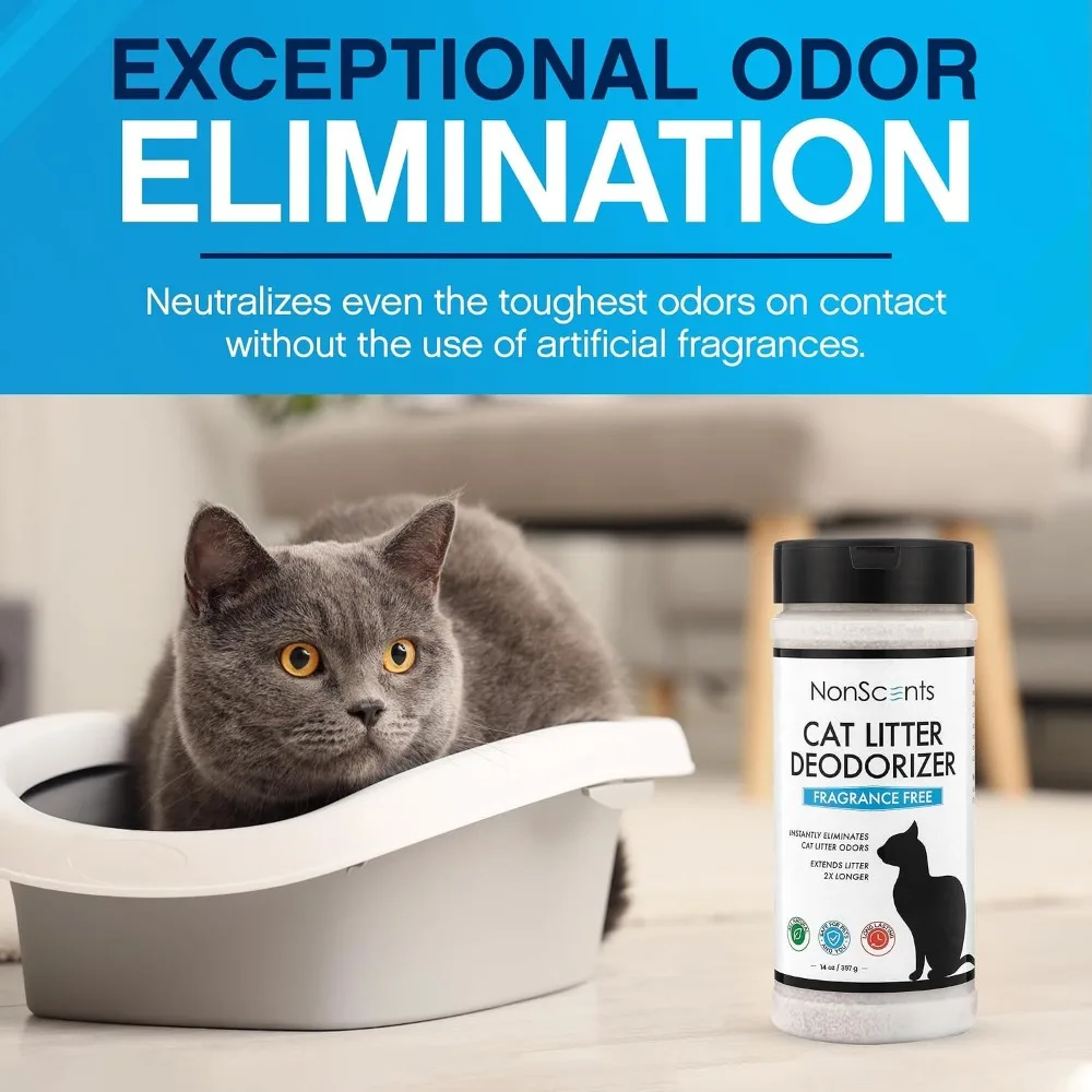Professional Strength Odor Neutralizer for Cat Litter - Fragrance-Free, 16oz