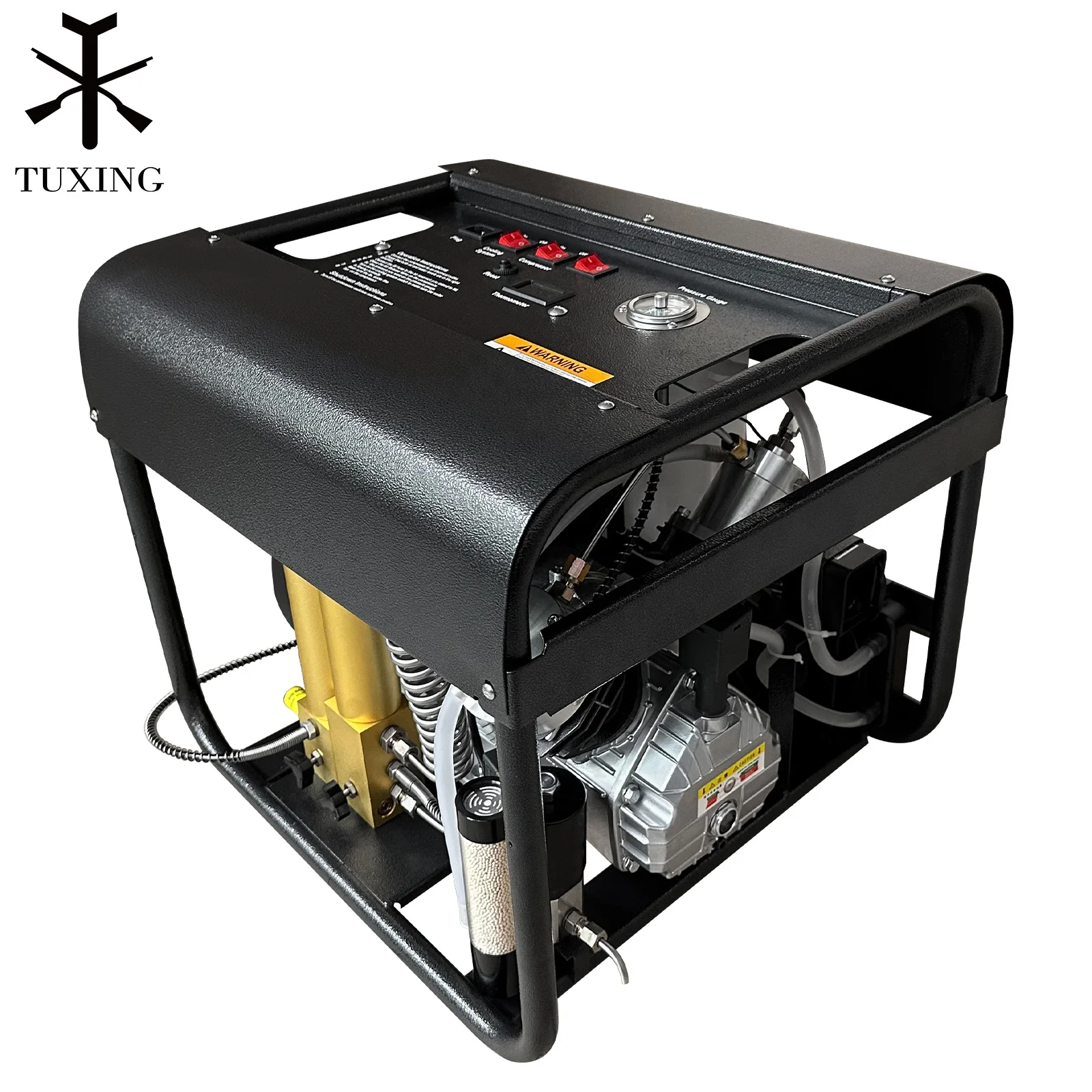 Customized Double Cylinder  4500psi 300bar Auto Purge Valve   Fire-fighting Inflation Air Compressor