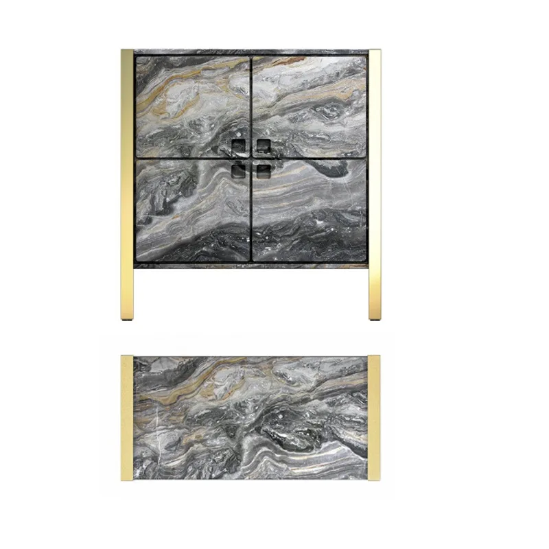 Natural marble Nordic chest cabinet light luxury atmosphere Italian locker