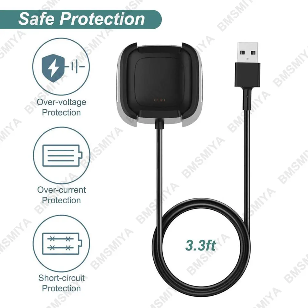 2 قطعة USB كابل شاحن الطاقة السريع ل Fitbit العكس 1/العكس 2 ساعة شحن الحبل حوض مهد ل Fitbit العكس لايت SE ملحق
