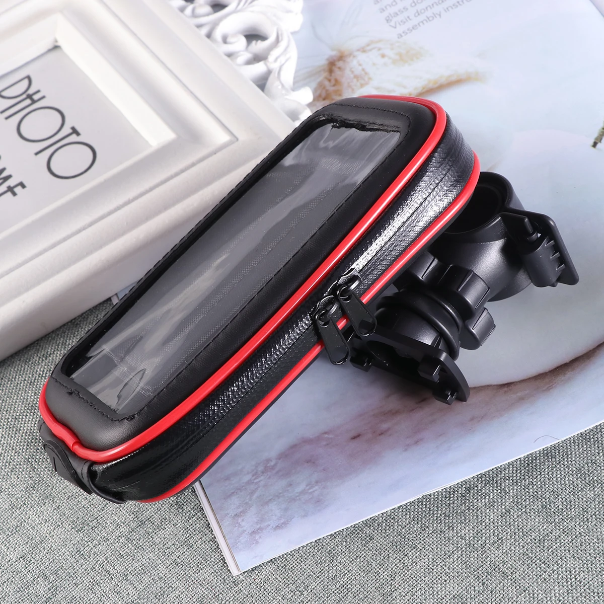 

Xl Mountain Bike Waterproof Bag for Phone Storage with Sun Visor Front Handlebar Cycling Bag for Keys Tools Power Bank Snacks