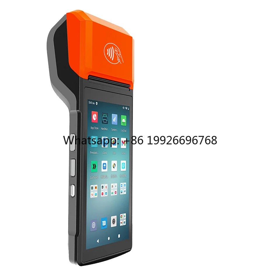 

Смарт-терминал POS с Android 12, 4G, Wi-Fi, Bluetooth, USB, NFC, 5,5-дюймовым экраном, сканером штрих-кодов, мобильной системой для биллинга и оплаты.