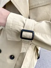 Long Women's Trench Coat with Sashes #4