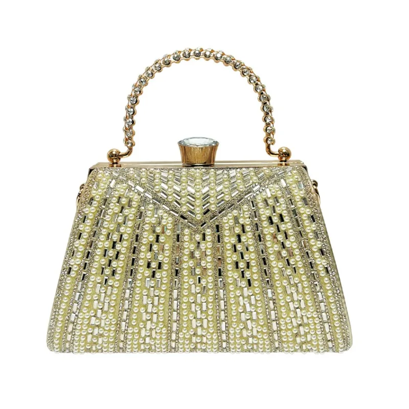 

New Luxury Ladies' Evening Bag, Cheongsam Dress Handbag, Single-shoulder Crossbody Bag, Small Diamond-encrusted Hand-held Bag