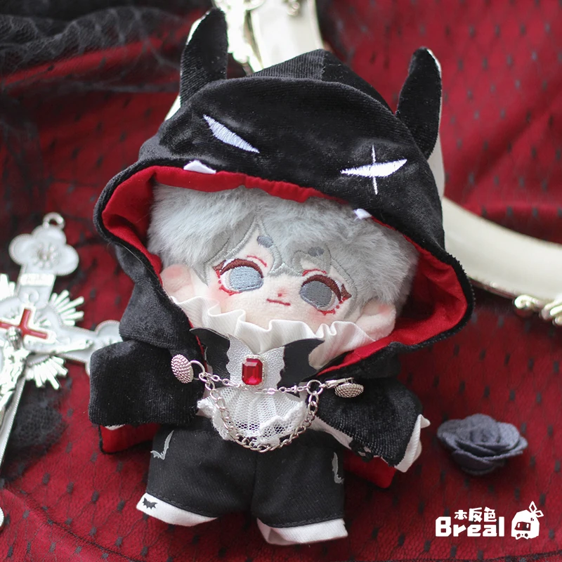 

European Vampire Gothic Style Cloak Cool Handsome Uniform Dress Up Clothes Suit Plush Stuffed Cosplay Outfits For 10cm Body