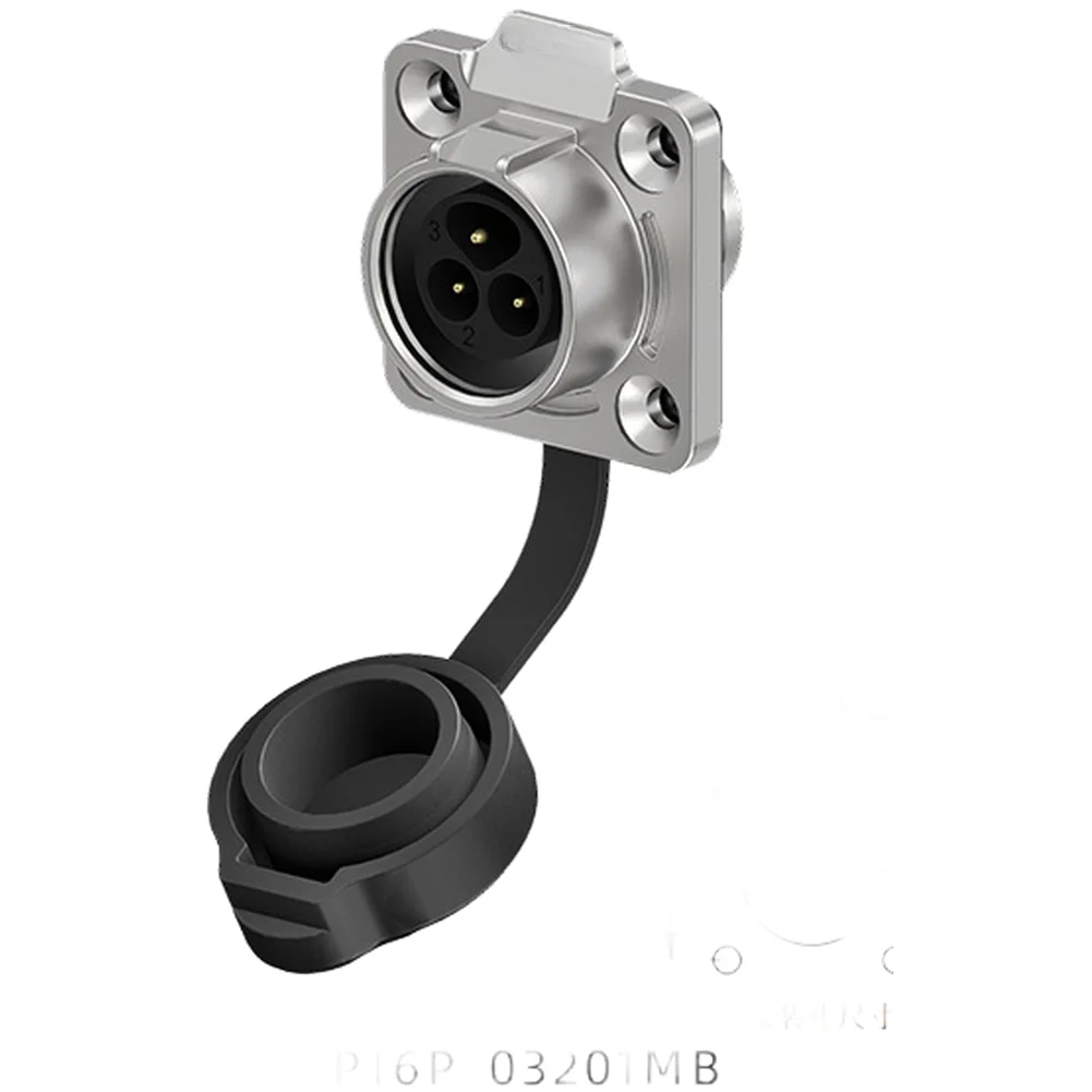 Industrial Aviation Connector with IP68 Ingress Protection and Flange Mount Support for 2-Pin and 9-Pin Wiring
