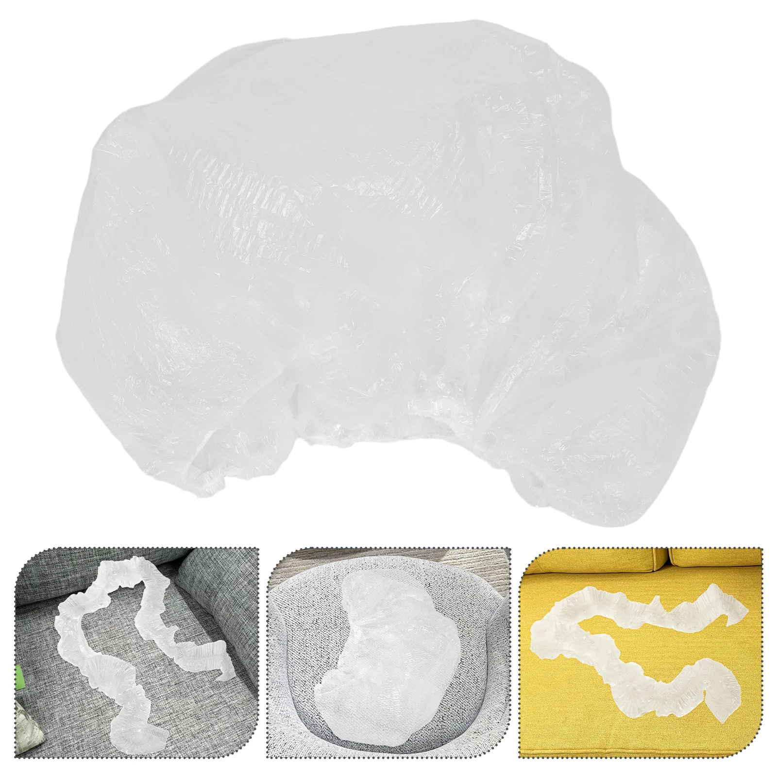 

2Pcs Clear Couch Cover 100x90x70cm Stretchable Dustproof Sofa Cover Transparent Aesthetics Stylish Tea Table Covers Home Chair