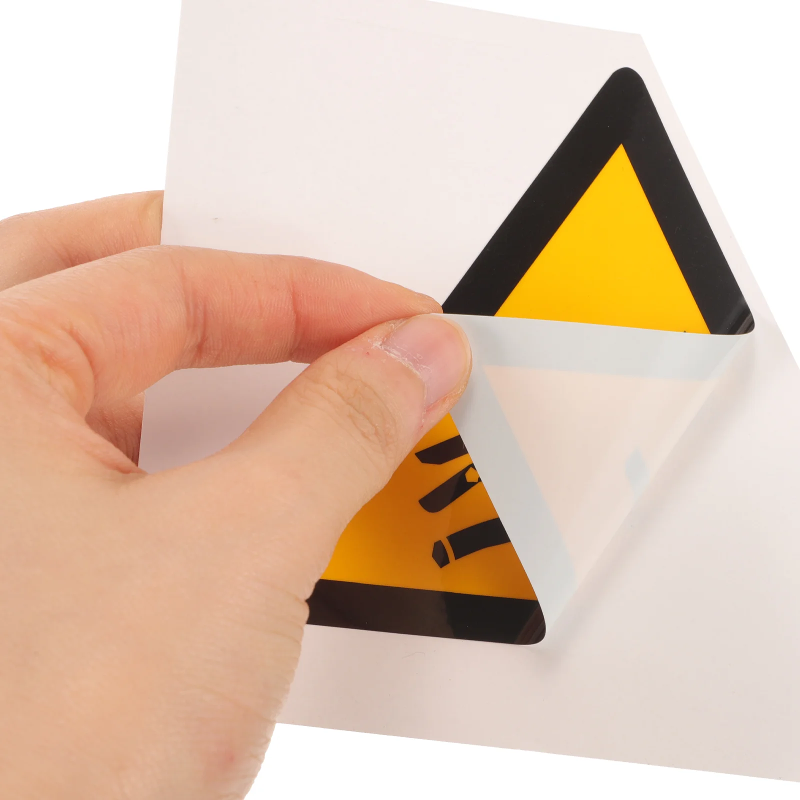 Hand Safety Sign Stickers Work Labels Pp Synthetic Paper Security Caution Danger Decal