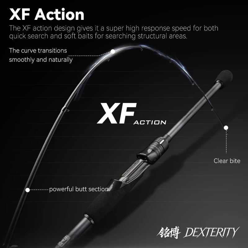 TSURINOYA MEBARU Fishing Rod DEXTERITY 2.08m 2.28m LightGame S6102UL S762L FUJI A guide 2 Section XF Action Rockfish Fishing rod - view 6