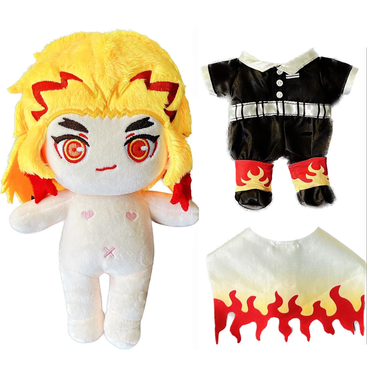 

Мягкая аниме-фигурка Demon Slayer Rengoku Kyoujurou, 20 см, платье для косплея, игрушки для тела куклы для детей, кавайные подарки на день рождения