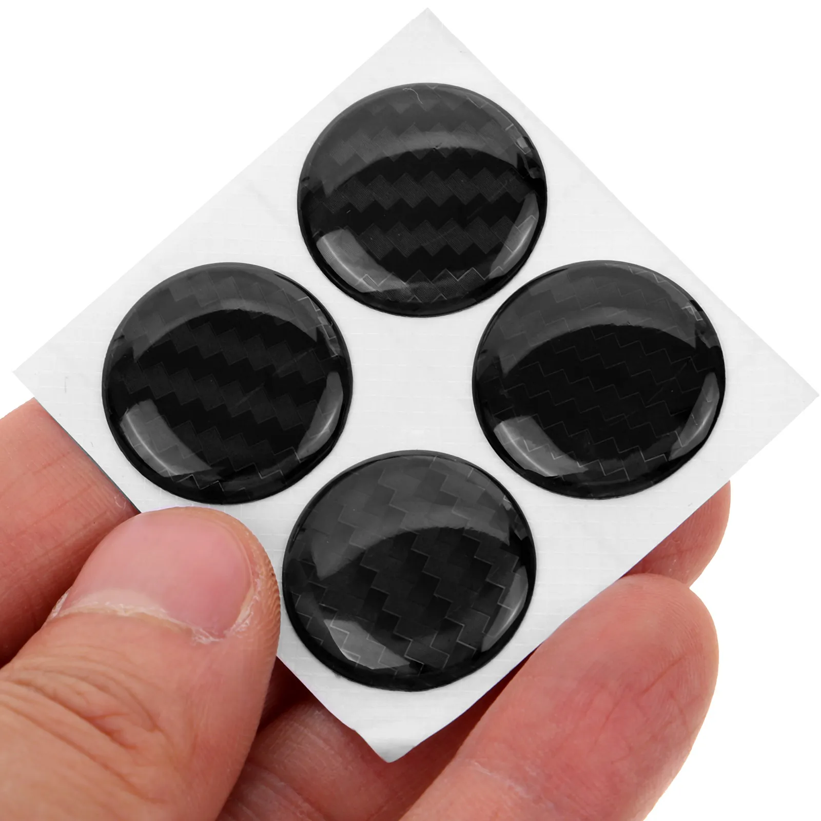 

4pcs Lock Hole Cover Carbon Fiber Door Lock Protector Car Accessories Lightweight Durable Waterproof Universal Fit Enhances