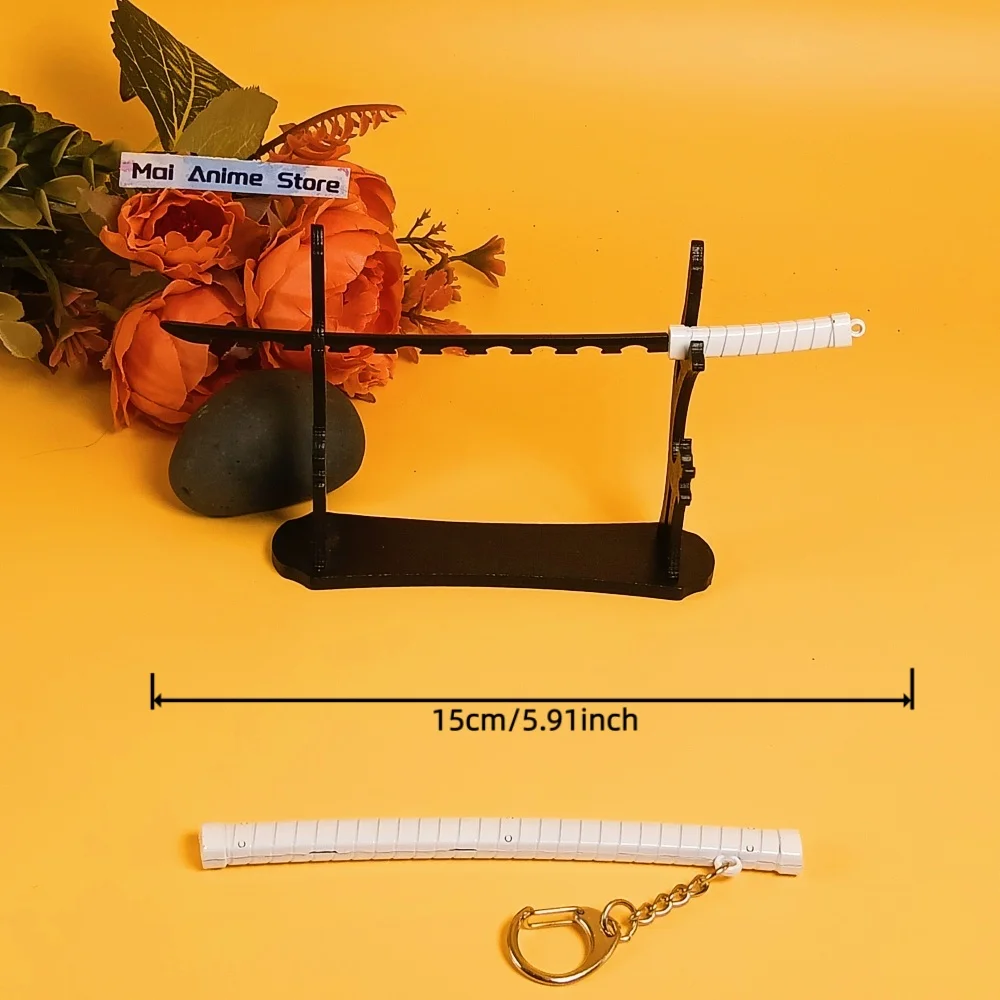 6-calowa Metalowa Mini Katana Prawdziwa Ostrze Katany Nóż Ninja Figurka Oryginalny Żelazny Miecz Anime Samurajski Miecz Dekoracja Niedziałający Miecz Zabawka Prezent