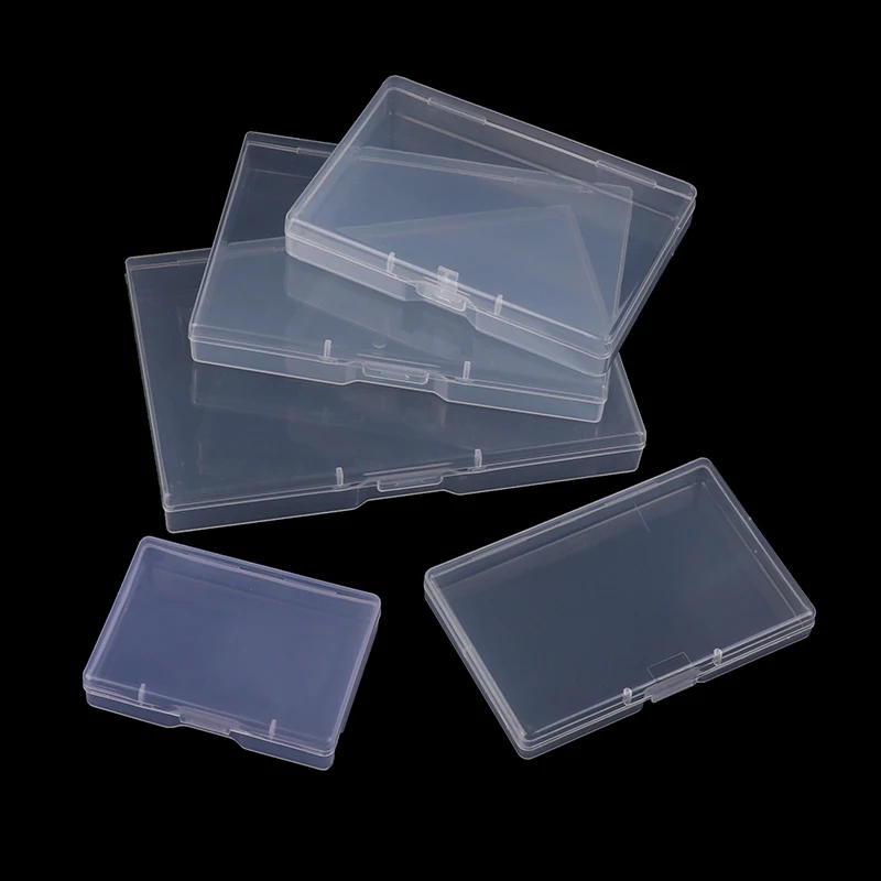 Transparent Plastic Box Rectangular Translucent Packing Box Storage Organizer Case Dustproof Durable Jewelry Container Case