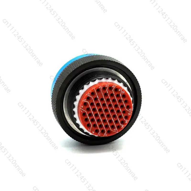 D38999 55-way free suspension MIL specification circular connector plug, pin touchpoint, housing size 17, fast