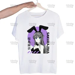 Mai Sakurajima Rascal Does Not Dream of Bunny Girl Men T Shirt New O Neck Cotton T-Shirt Designer Tshirt Tops Tees