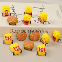 15Pcs Mini Burger French Fries Pull Back Cars Toy for Kids Birthday Party Favors Baby Shower Gift Pinata Fillers Christmas Gift