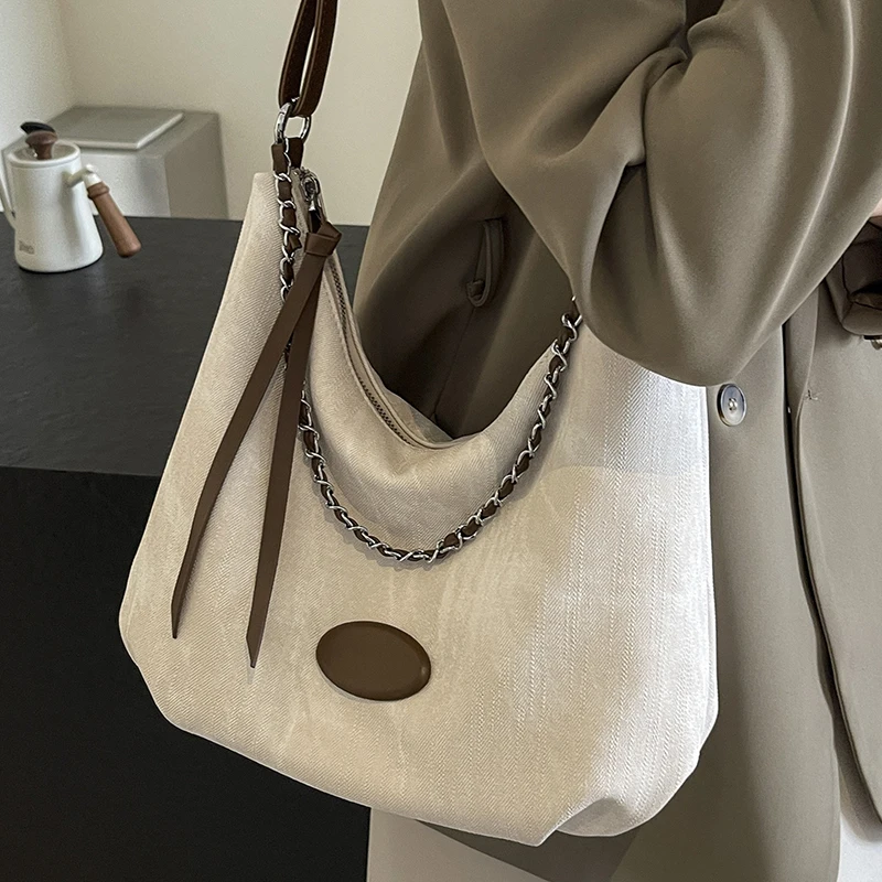 

Simple Large-capacity Crossbody Bags Solid Colours Daily Commuter Tote Bag For Women New Fashionable Versatile Shoulder Bags