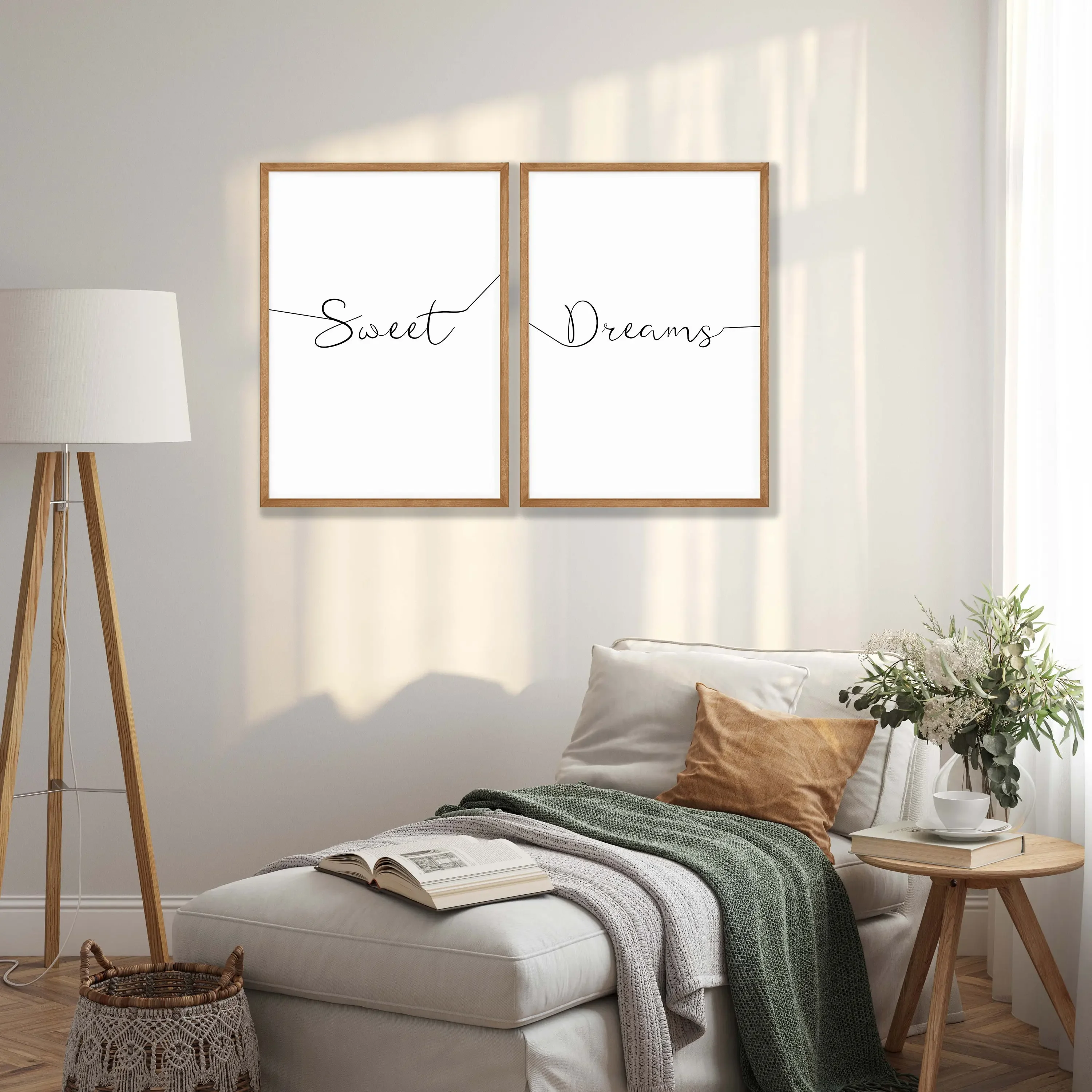 2pcs frameless Canvas Painting 2pcs Nordic Minimalist 