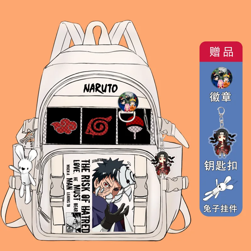 Naruto New Cartoon Student Schoolbag Large Capacity Casual and Lightweight Shoulder Pad Waterproof Stain Resistant Backpack