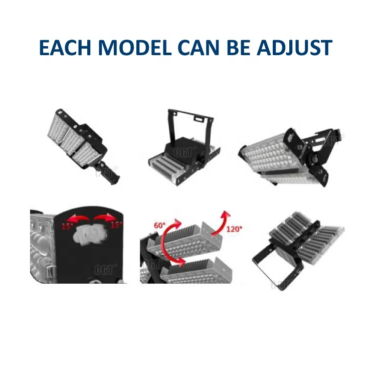 960 واط 1200 واط 1500 واط وحدات LED الأضواء الكاشفة الأضواء مصباح IP66 كرة القدم في الهواء الطلق نفق ملعب الخفيفة