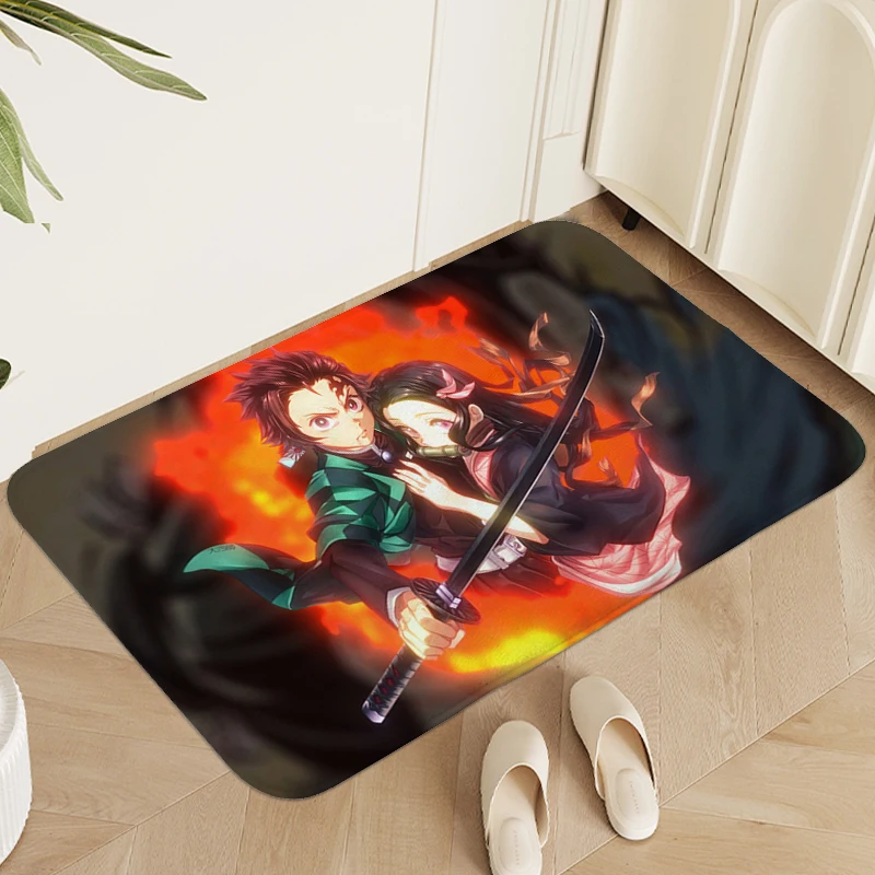 

Anime Foot Mat D-Demon Slayer Carpet for Living Room Custom Washable Non-slip Kitchen Bedroom Bathroom Rug Doormat Entrance Door