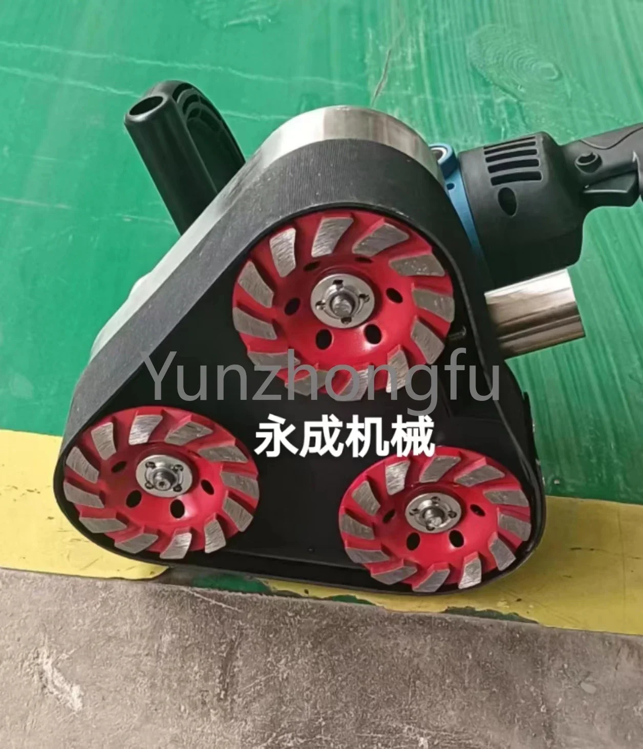 Handheld Three Head Dust-free Grinding Machine, Floor Grinding Machine, Concrete Floor Renovation Putty, No Dead Corners