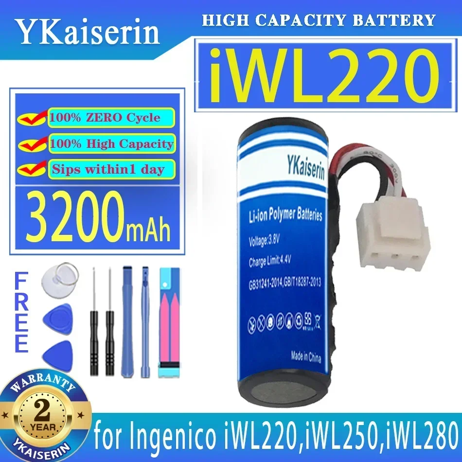 For Ingenico iWL220, iWL220 3200mAh Point-Of-Sale Terminal Battery, Long-Lasting Power Source