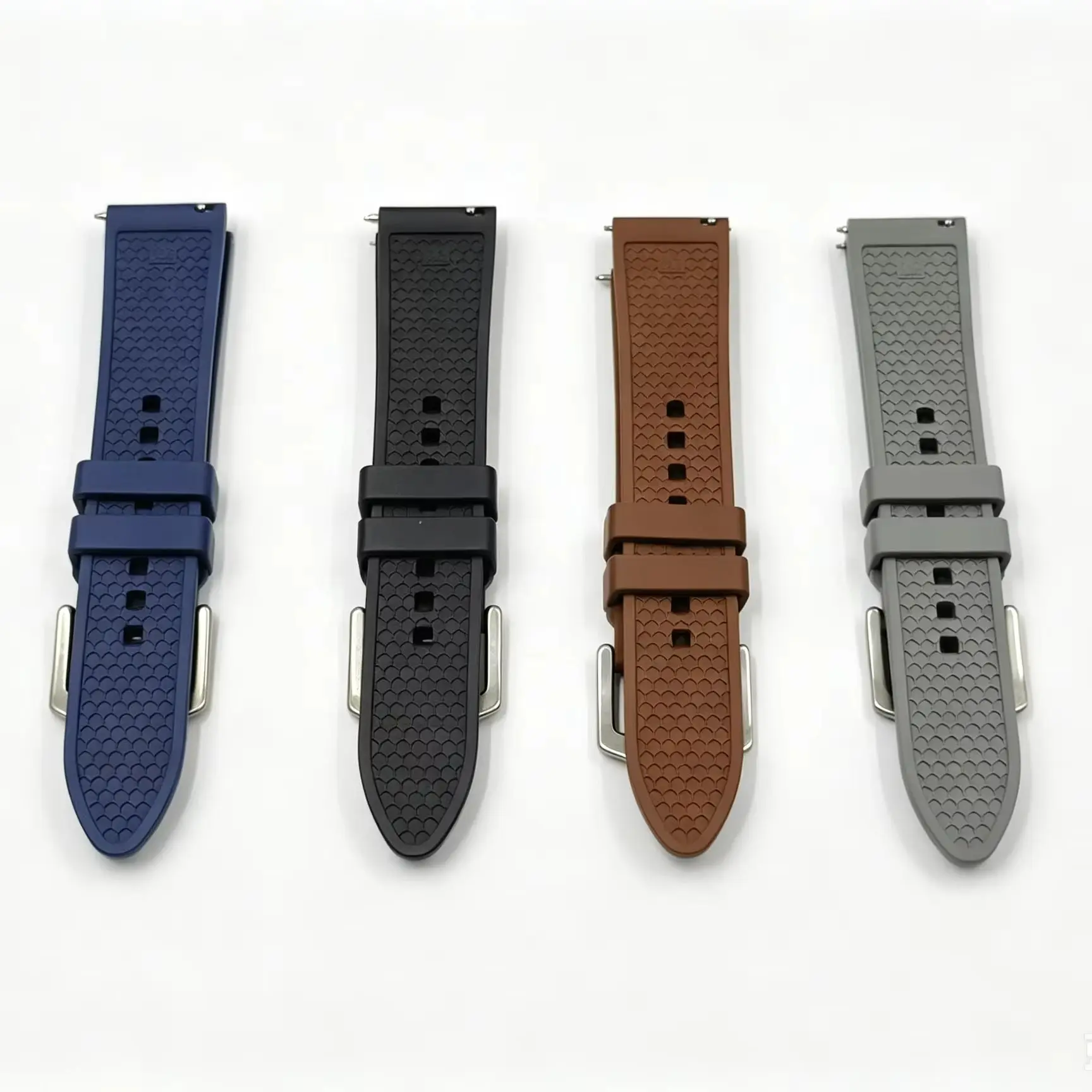New FKM Rubber Watch Band for Smart Watch 22mm 24mm Quick Release Business Sport Waterproof