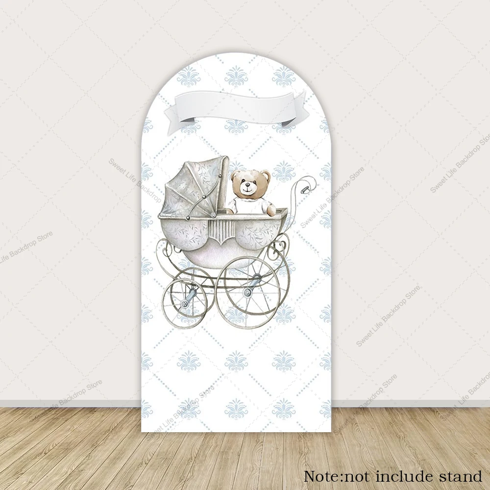 غطاء خلفية على شكل قوس الدب للأطفال، خلفية لعيد الميلاد الأول، خلفية قوس كيارا لتزيين الحفلات