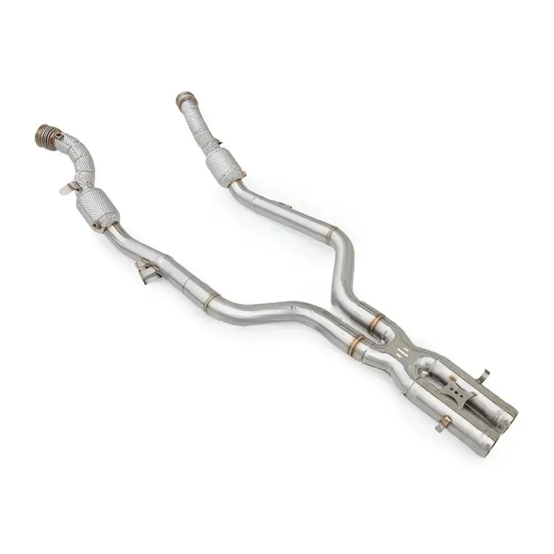 Sport Exhaust Pipe Catalytic Converter High Flow Stainless Steel Downpipe S600 5.5T W220 2003-2005