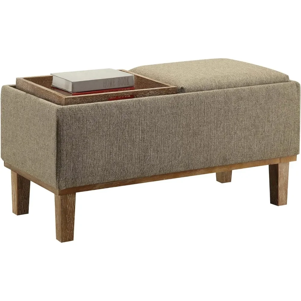 Designs4Comfort Brentwood Storage Ottoman Furniture Sandstone Freight Free Stool Hallway Living Room Home