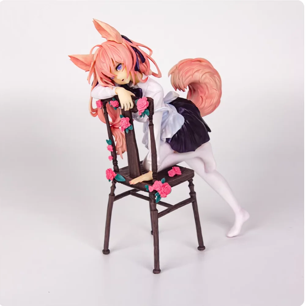 Anime coelho flova figura ajoelhada pose figura de ação kawaii bonito beleza flova modelo ornamentos de mesa coleção brinquedo presentes 20cm