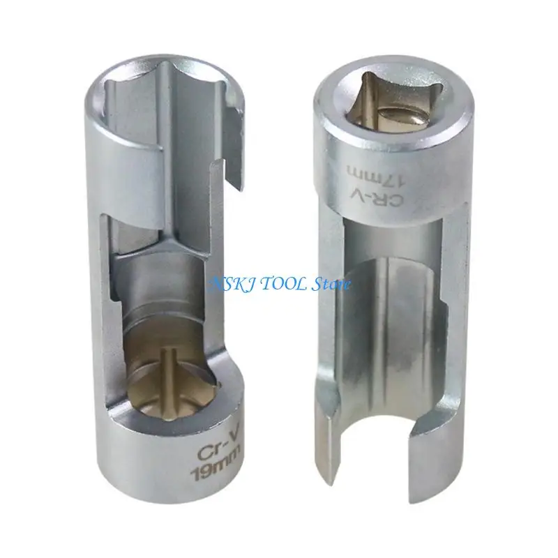 L8RC Professional 17mm/19mm 오일 호스 제거 소켓 디젤 연료 빠른 분해 자동 수리 도구를위한 라인 슬리브