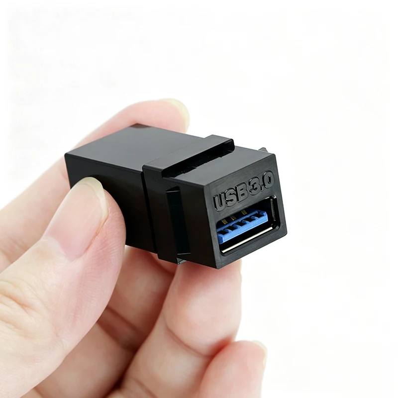 1Pcs USB 3.0 A Female to A Female Extension Keystone Jack Coupler Inserts Connector Socket Adapter Converter Black