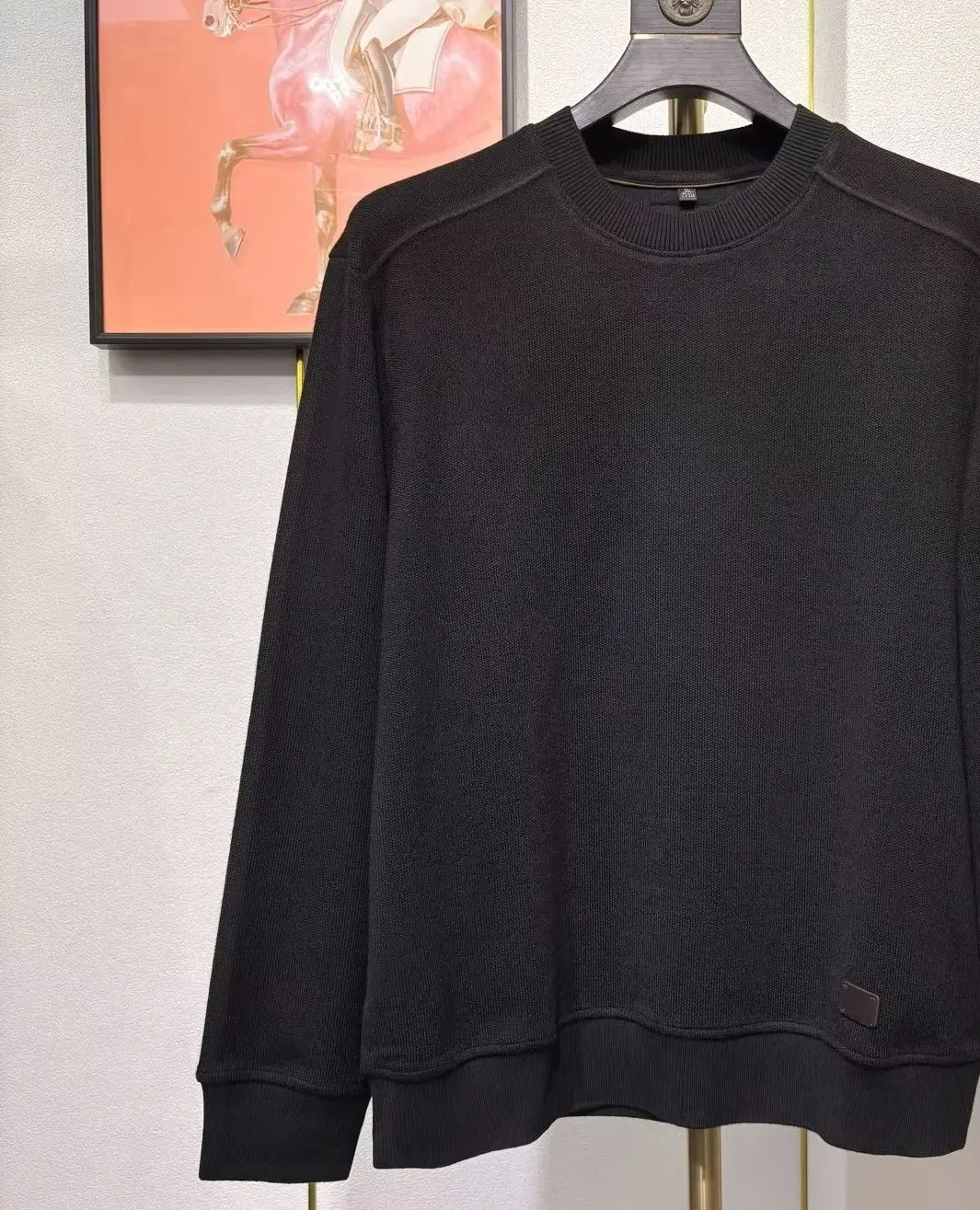 

Italy LP men's clothing 2025 early autumn new simple solid color fashion wool blended men's casual crew neck sweater