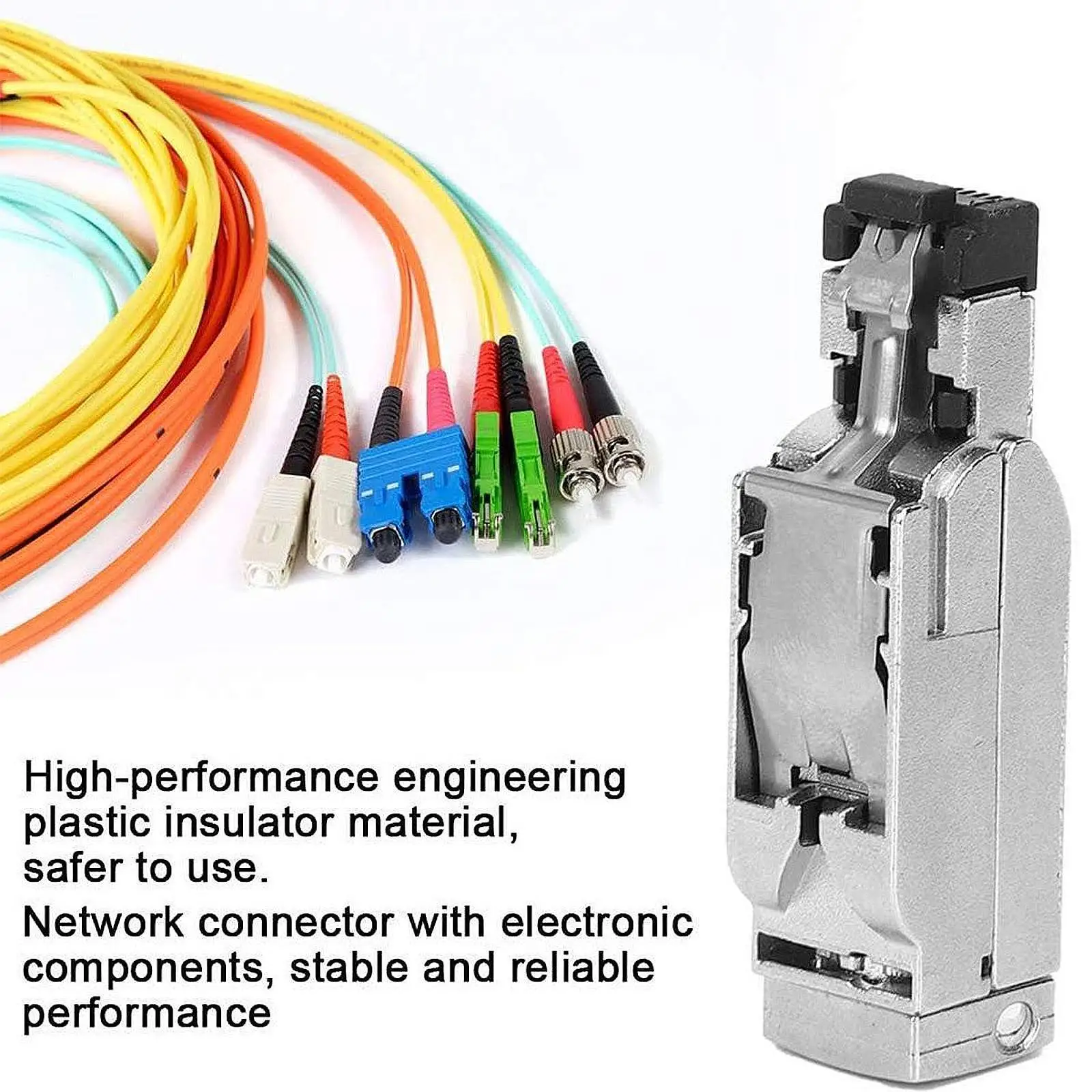 Network Cable Connector Stable Silver 4 Pins Heavy Duty 4 Cores Professional Waterproof Ethernet Connector 6GK1901-1BB10-2AA0