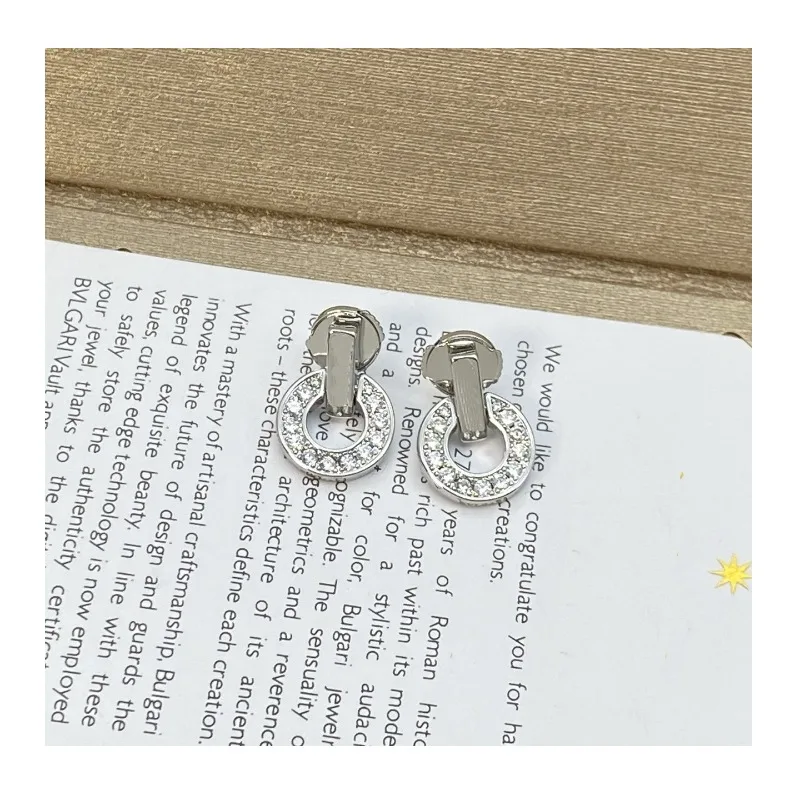 

Diamond Ring Trend Stud Earrings Fashion Personality Versatile Light Luxury High Sense Seiko Stud Earrings