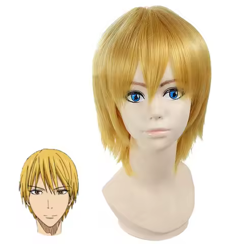 Anime Kuroko No Basuke KAIJO Kise Ryota Wig Cosplay Costume Basketball High Quality Halloween Party Wigs Yellow