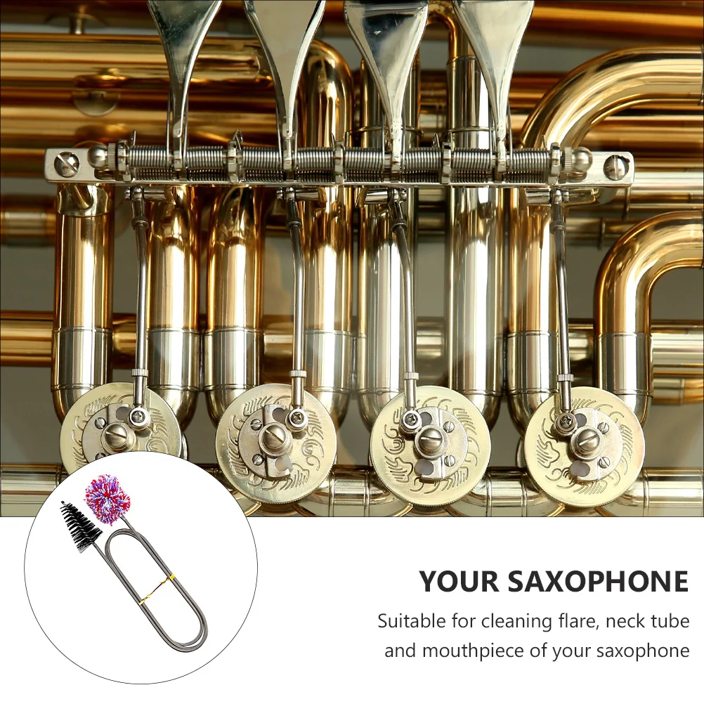 

Saxophone Cleaning Brush Flexible Nylon Cotton Stainless Steel Maintenance Tools for Musical Instruments