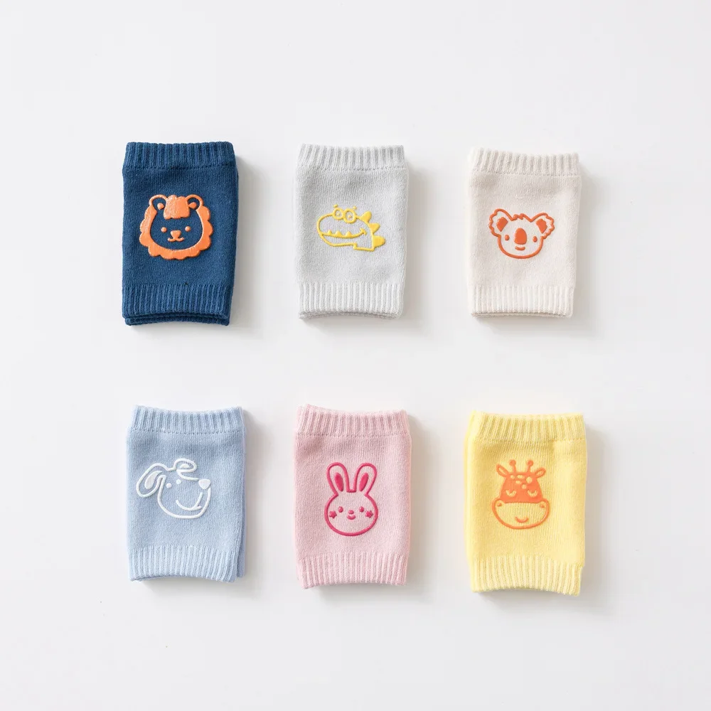 Newborn Autumn Baby Socks Elbow Toddler Crawling Knee Baby Children Knee Pads Smiling Face Knee Pads