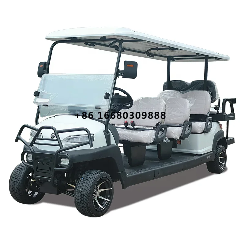 8 Seat 6+2 Electric Golf Cart Customized 48V Prices Electric Golf Car Golf Cart Accessories Rear Seat Kit ZYCAR